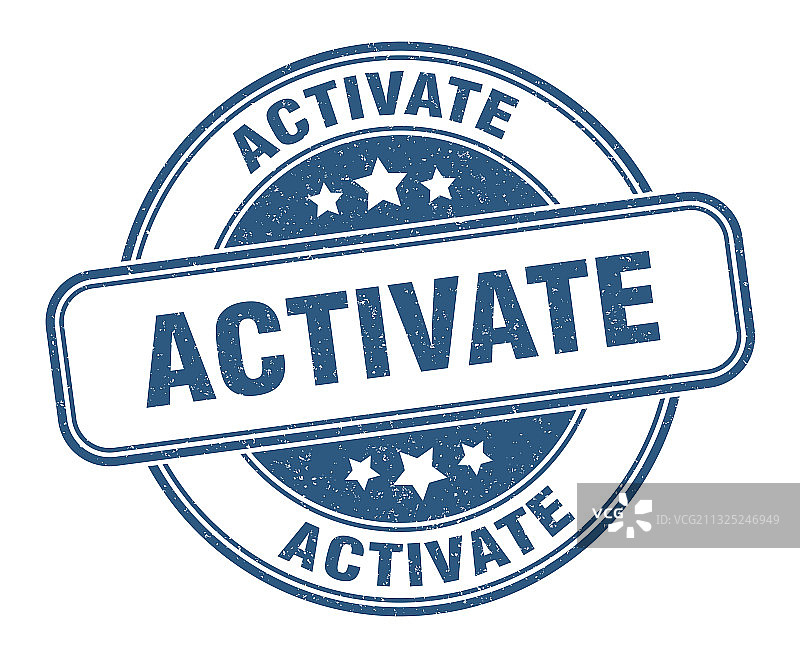 激活印章圆形复古标志图片素材