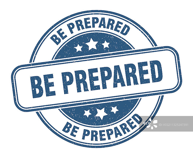 准备就绪标签圆形复古印章图片素材