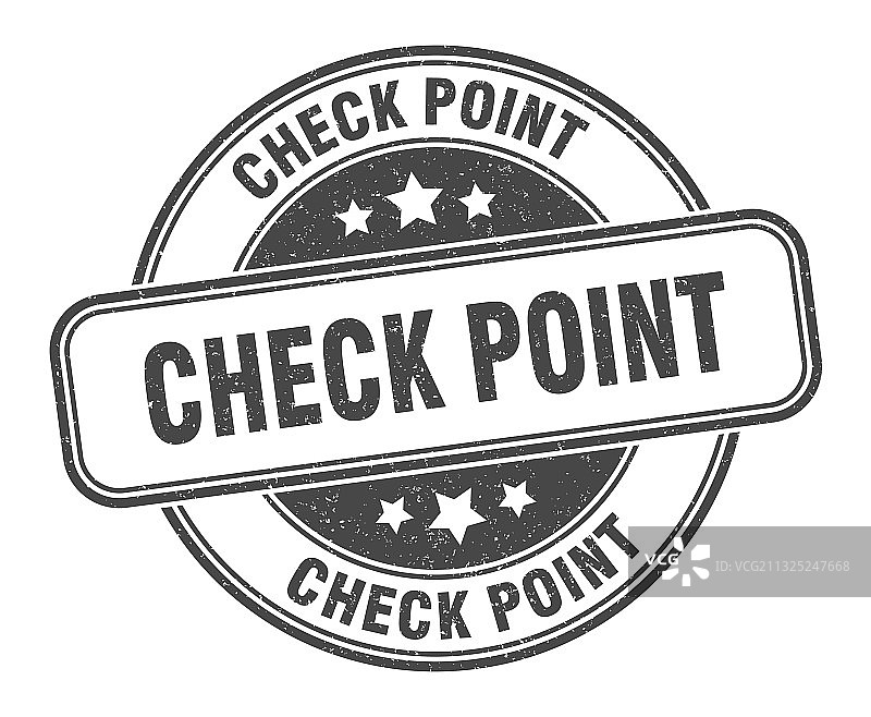 检查点圆形Grunge标签图片素材