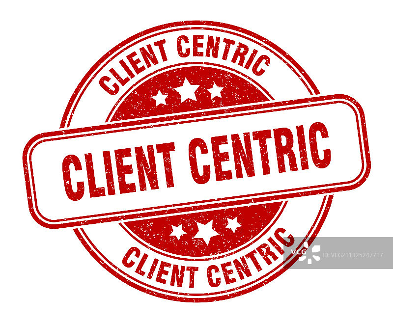 以客户为中心的圆形标签图片素材