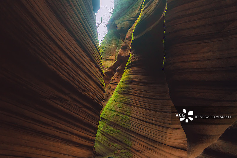 陕西延安甘泉县雨岔大峡谷风光摄影图片素材