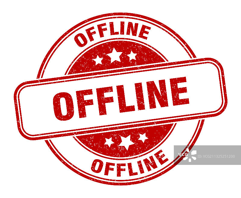 离线印章圆形Grunge标签图片素材