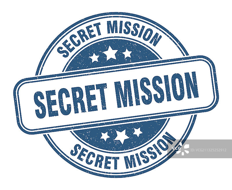 秘密任务圆形印章图片素材