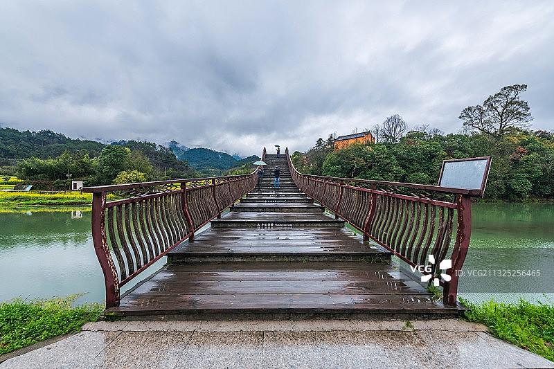 龙川上官桥，安徽绩溪图片素材