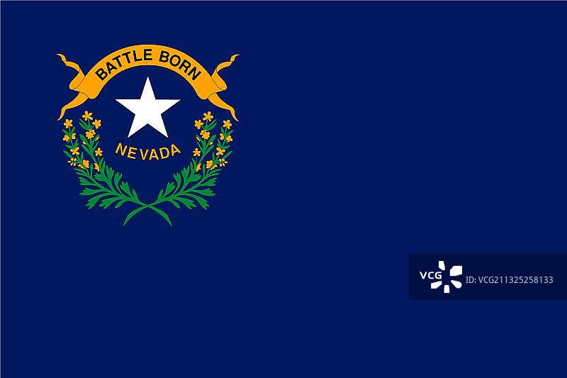 美国内华达州州旗图片素材