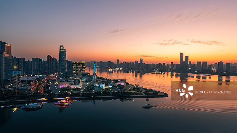 长沙晚霞图片素材