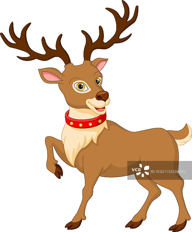 卡通趣味驯鹿图片素材