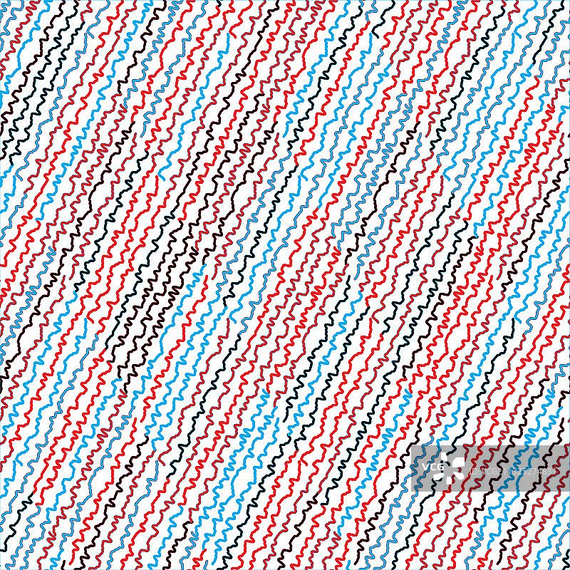 彩色波浪线段无缝图案图片素材