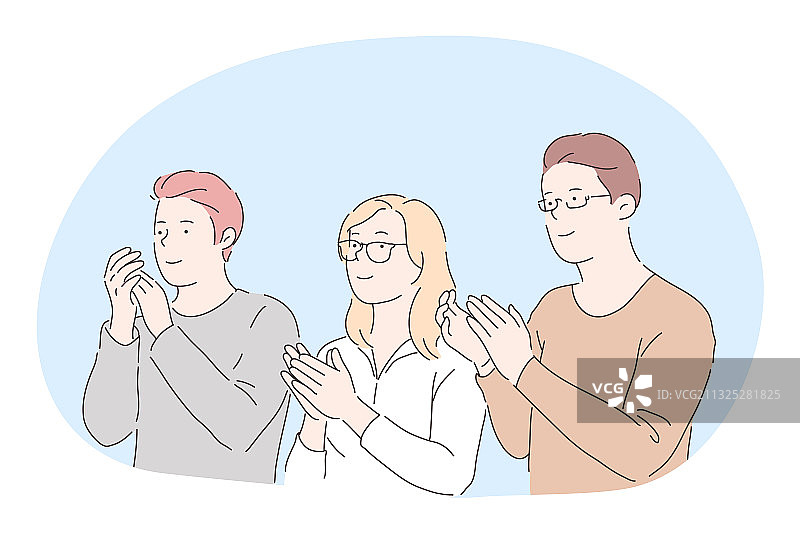 喝彩支持祝贺概念图片素材