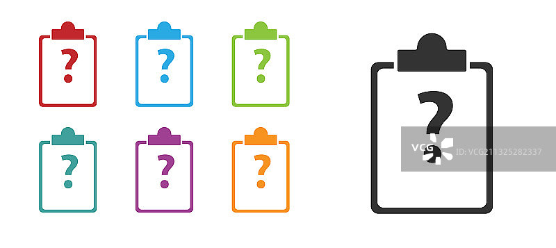 带有问号图标的黑色写字板图片素材