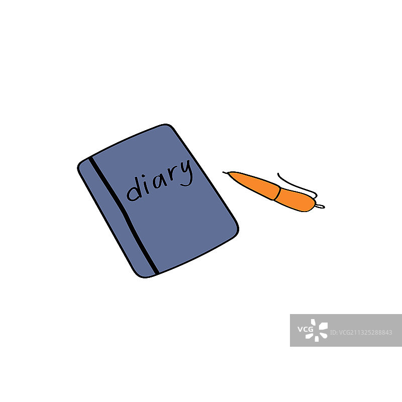 个人日记笔记本可爱涂鸦图片素材