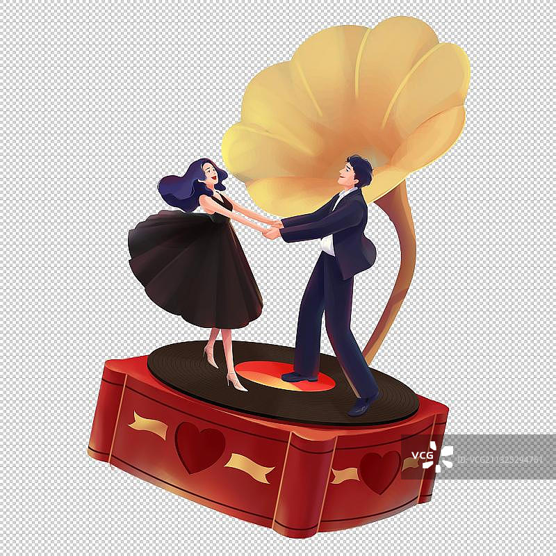 情人节情侣音乐盒图片素材