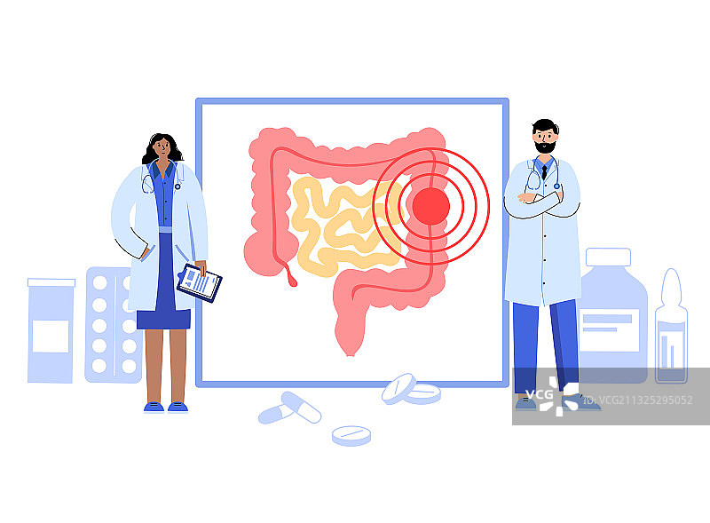 肠道标志设计概念图片素材