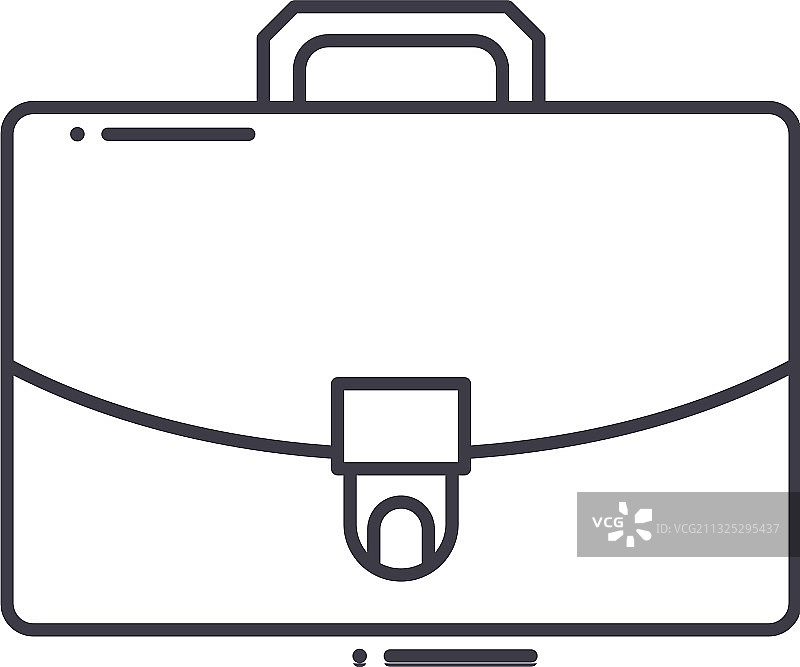 公文包线性图标图片素材