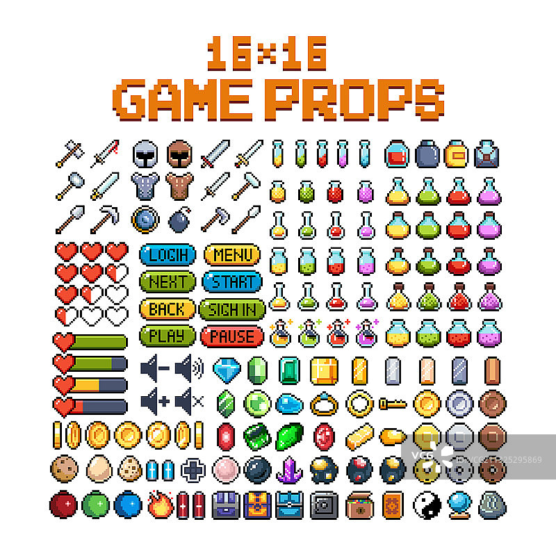 8位像素图形图标素材图片素材