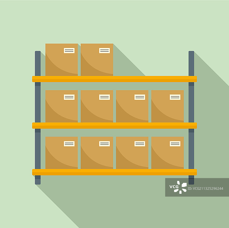 存储包裹架扁平风格图标图片素材
