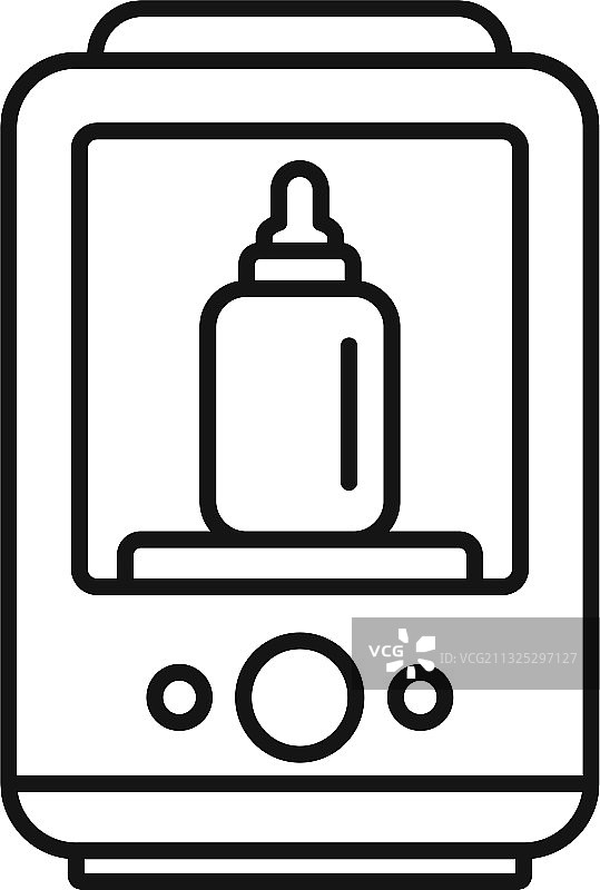 奶瓶消毒器轮廓图标图片素材