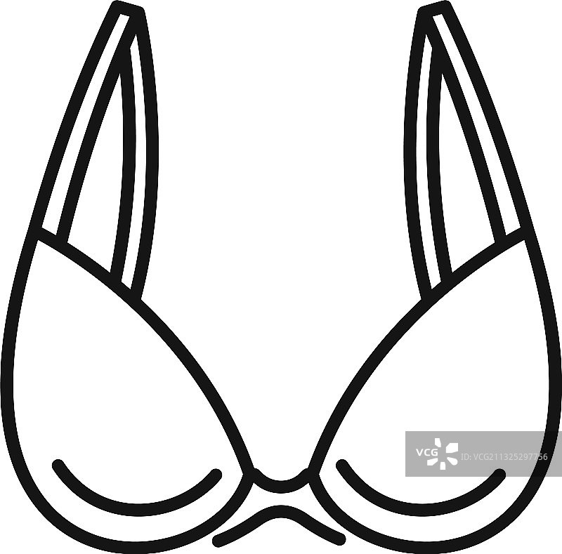 文胸图标轮廓样式图片素材