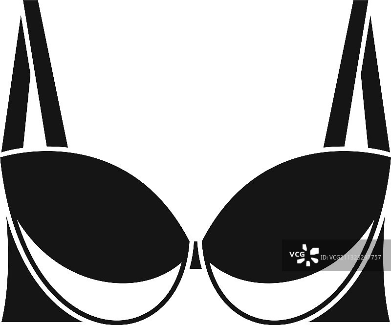 女士胸罩图标简约风格图片素材