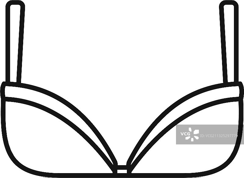 文胸线稿风格图标图片素材