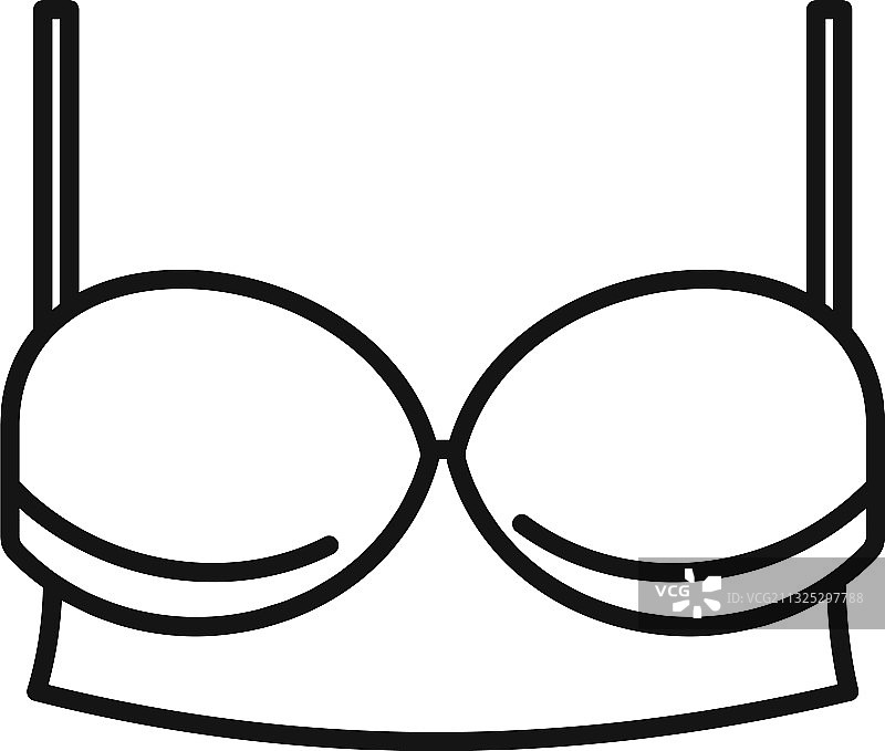 胸罩图标轮廓样式图片素材