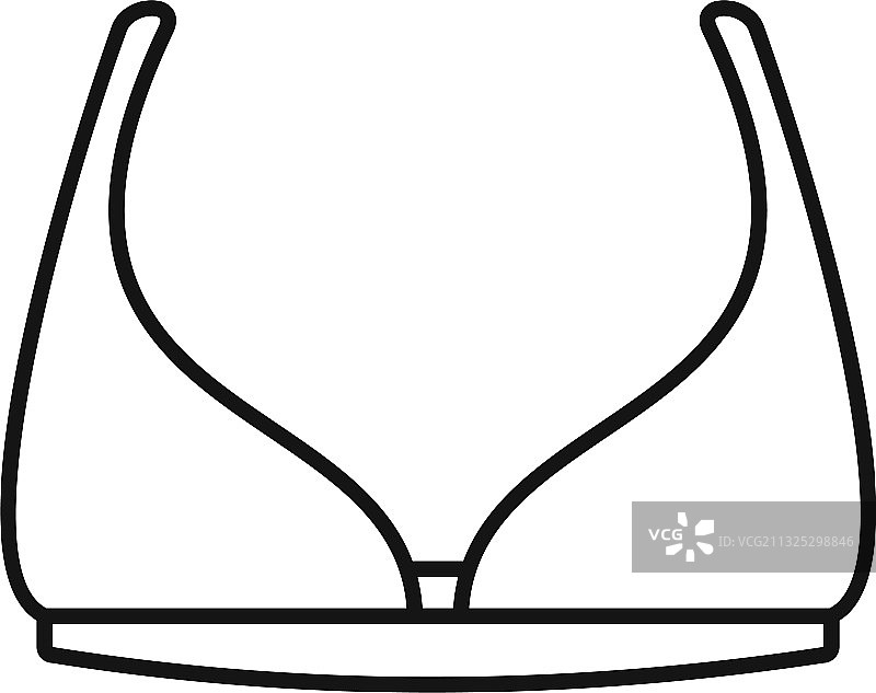 比基尼胸罩轮廓图标图片素材