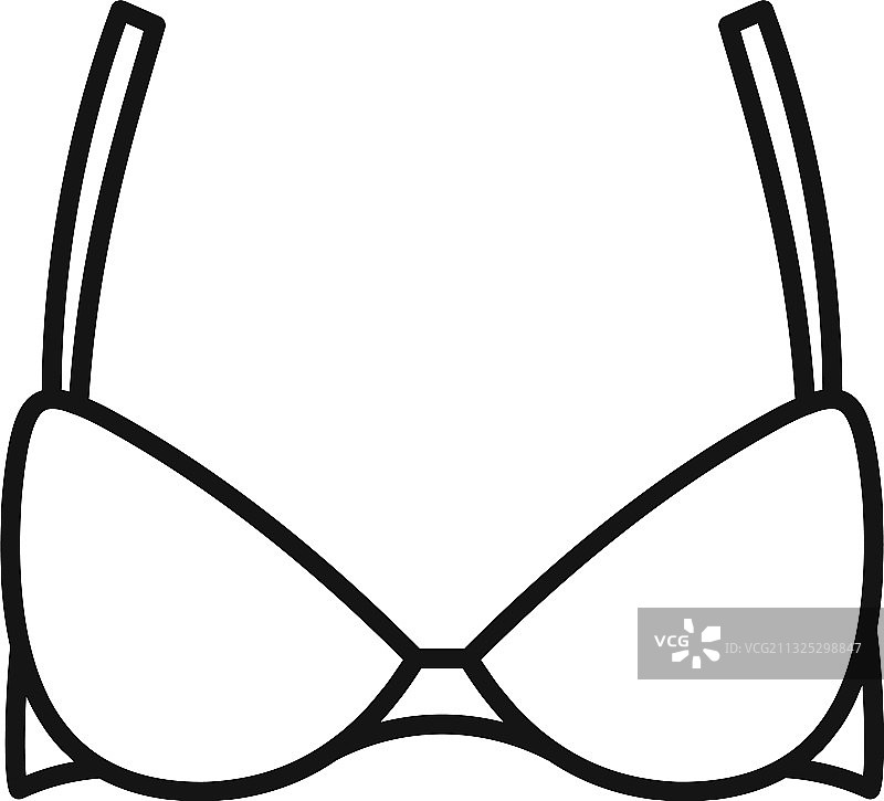 胸罩尺寸图标轮廓样式图片素材