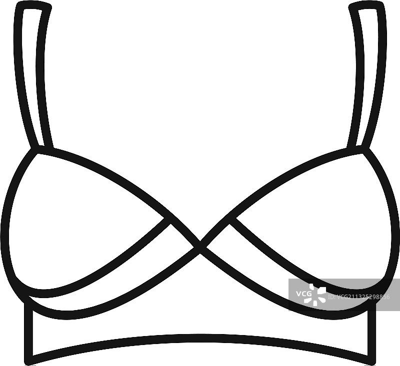 小号胸罩图标轮廓样式图片素材
