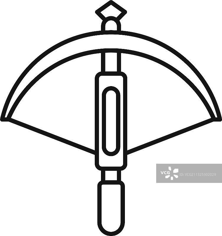 野生动物十字弓轮廓图标图片素材