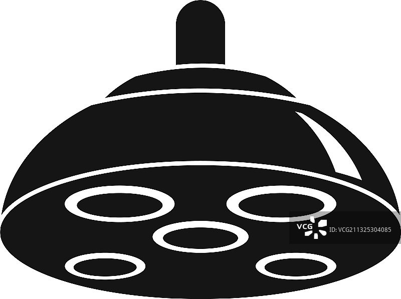 明亮的手术灯图标，简约风格图片素材