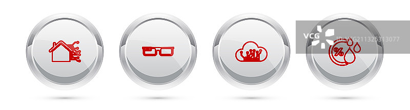 智能家居眼镜与物联网等线条组合图片素材