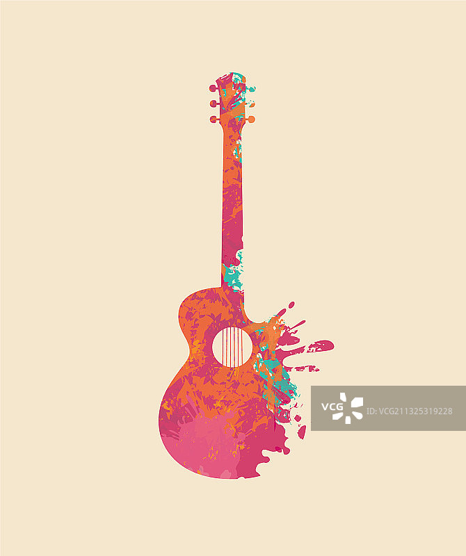 创意音乐形象抽象吉他图片素材