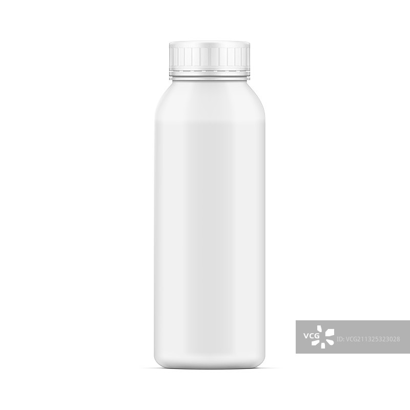 带盖塑料牛奶酸奶或洗发水瓶图片素材