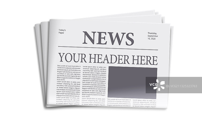 带有文本复制空间的报纸图片素材