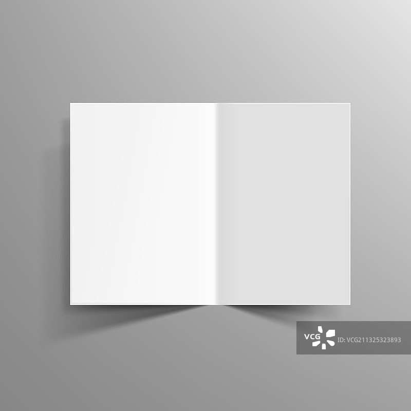用于设计的空白半折小册子模板图片素材