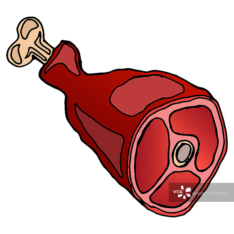 带骨火腿肉图片素材