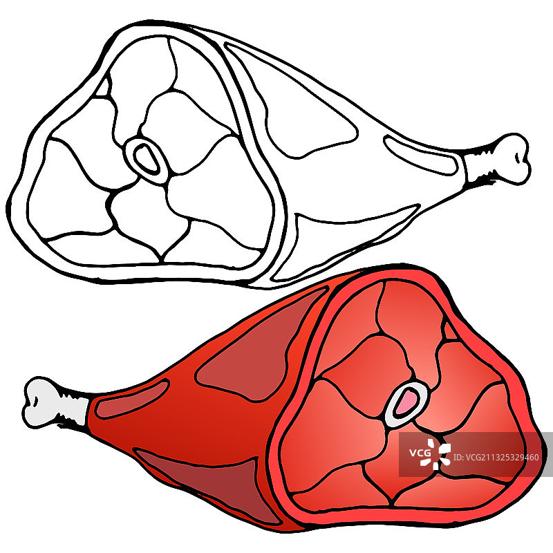 带骨火腿肉图片素材