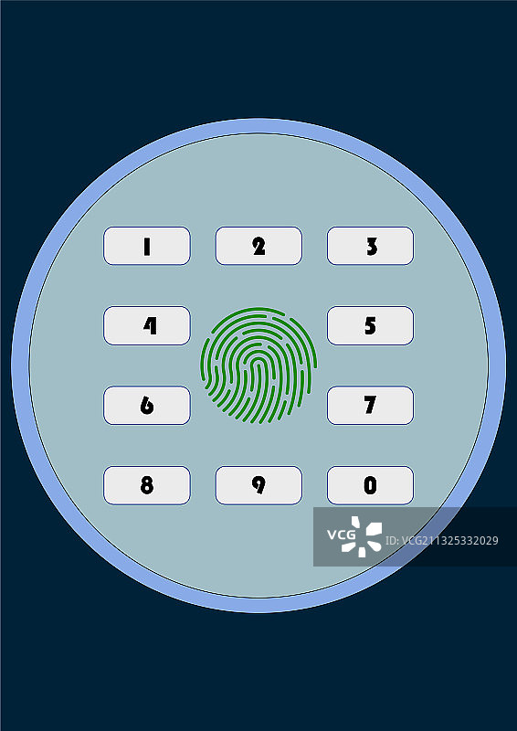 保险柜门数字按钮密码锁图片素材