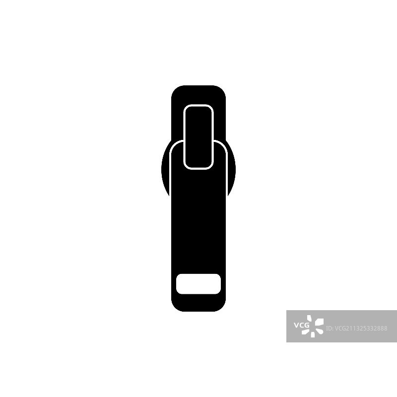 白色背景上的黑色拉链图片素材