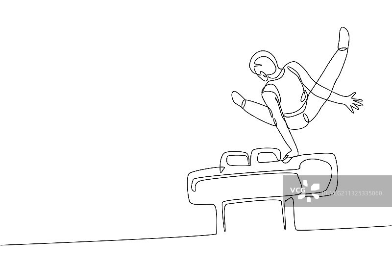 一笔画英俊的年轻人图片素材