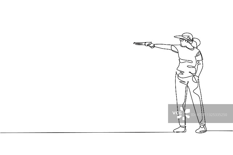 年轻运动员单线连续画图片素材