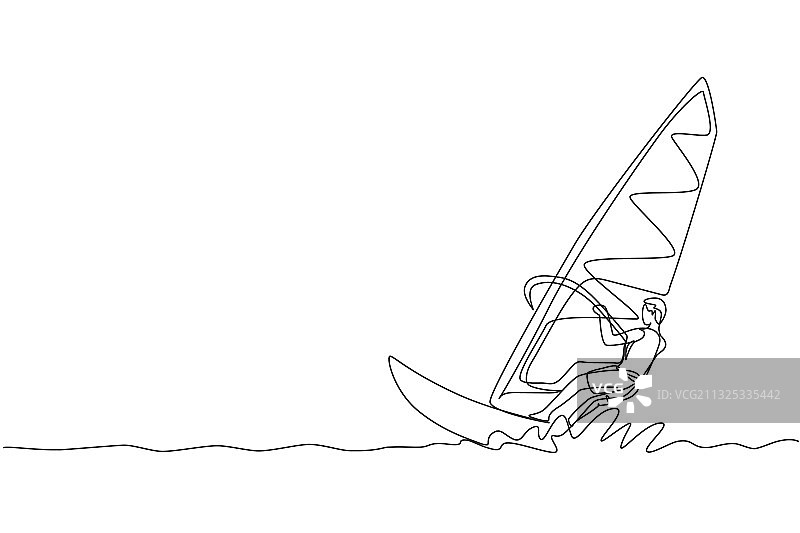 运动型男士单线绘画图片素材