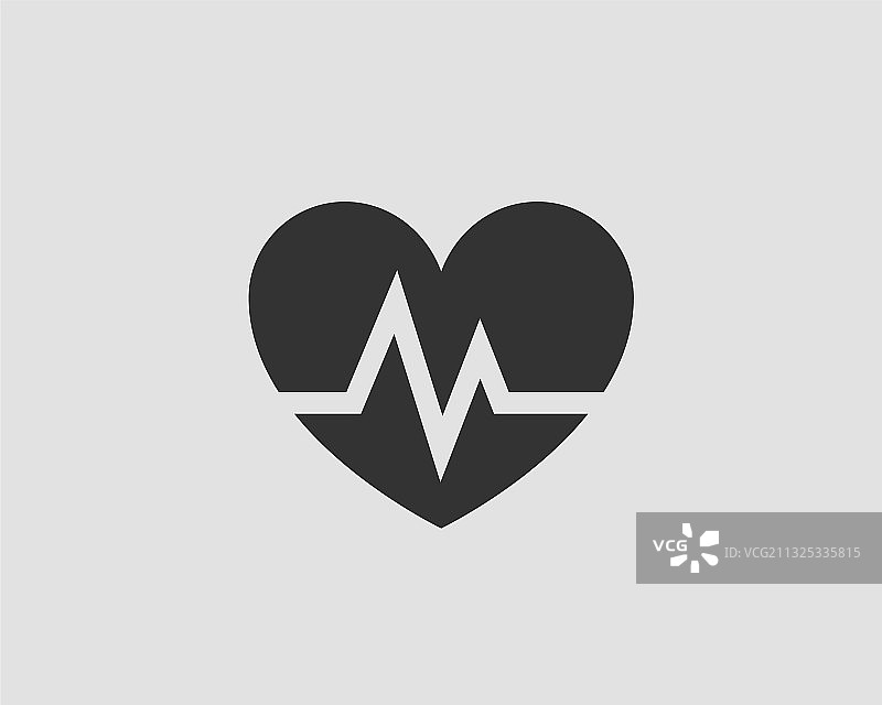 医疗诊所标志的心脏有氧运动图标符号图片素材