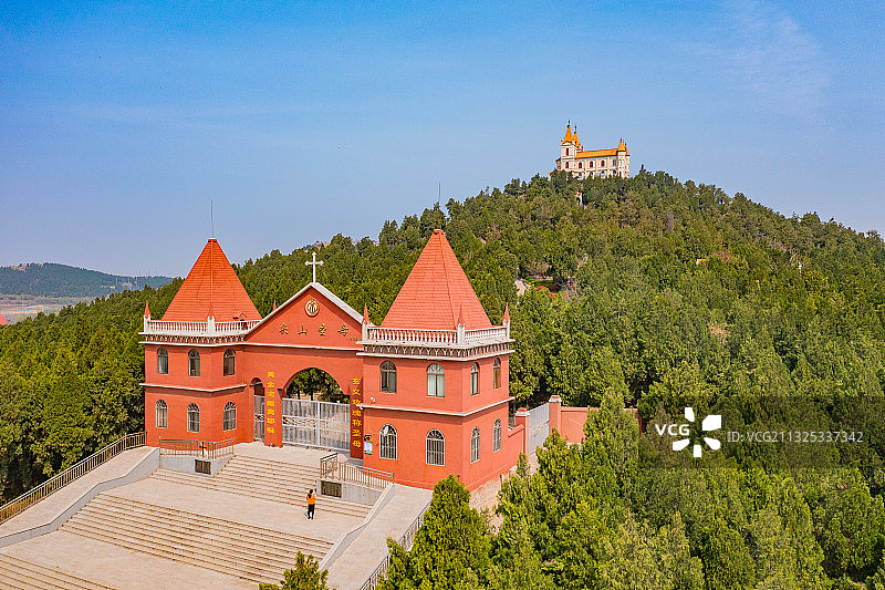 山东省济南市平阴县胡庄教堂 胡庄天主教堂 济南图片素材