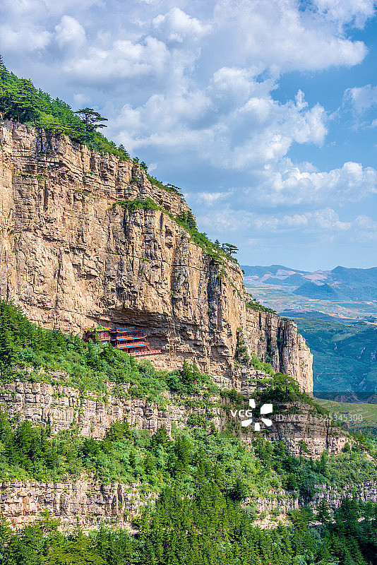 中国山西大同北岳恒山姑嫂崖图片素材