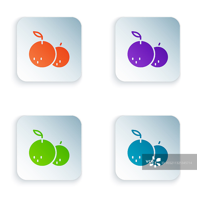 彩色橘子图标图片素材