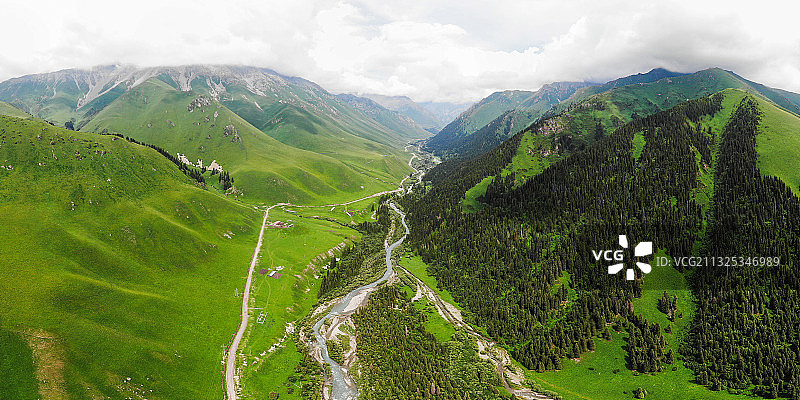 巴州国家AAAA景区和静县巩乃斯班禅沟图片素材