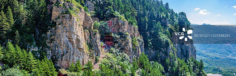 中国山西大同北岳恒山全景风光图片素材