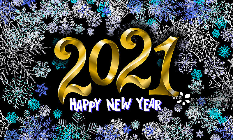 2021新年金色渐变假日图片素材