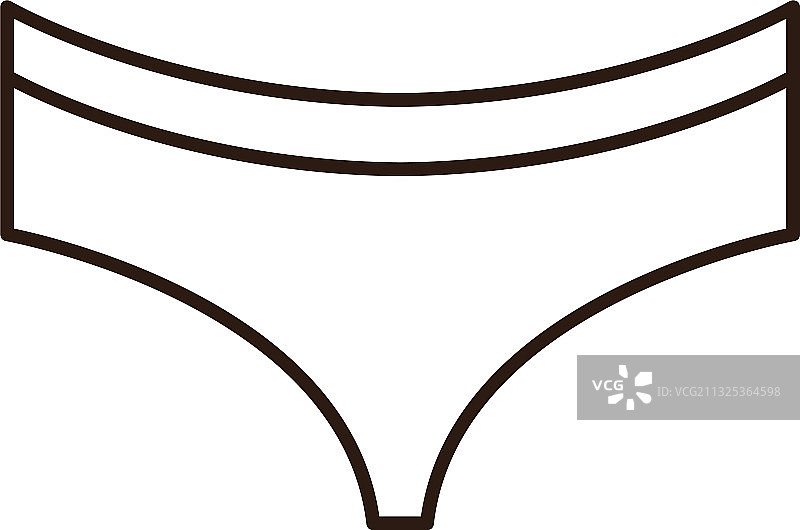 内裤时尚配饰女性服装线性图标图片素材